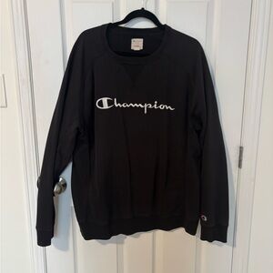 Champion Classic Black Crewneck